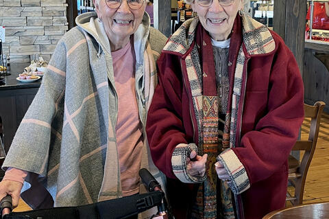 Violet Long (right) celebrated her 87th birthday on January 17th and was honored with dinner at El Chico’s, followed by dessert at LeMadeleine’s in Norman. Perhaps the best part of the day was spending time with her sister, Glendene Griffin.