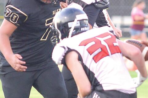 Allen Junior High player #70 Sonny Harjo