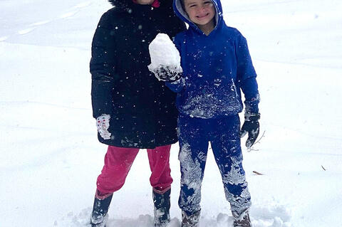 Anniston and Jeter King had a great time in our recent snow.