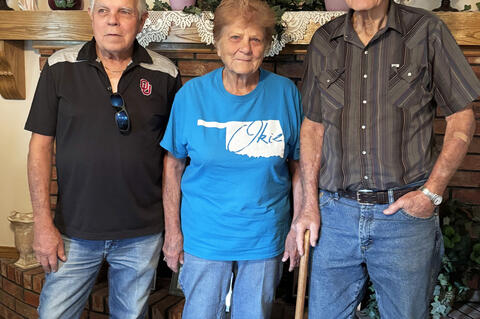 James with his brother Johnny and sister Anna Mae