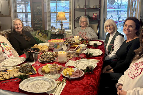 The Berean Class of the Allen First Baptist Church enjoyed a Christmas gathering this past Monday, December 16th, at the home of Linda Knighten. Following a sampling of good foods, Mary Pat Sappenfield read a Christmas poem and a time of visiting was enjo