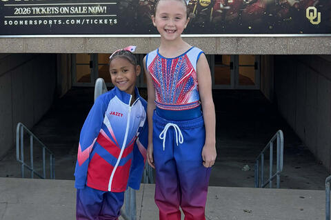 Allen was represented well at Oklahoma University in a record setting crowd of 10234 at #1 OU vs #2 LSU women’s gymnastics Jazmyn Boolin and Luciana performed with their gymnastics team Champion Gymnastics