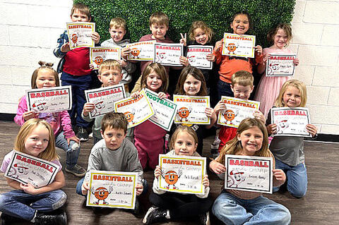 Top Row: Morris Burnett, Kolten Bates, Jack Melton, Raylynn Melton, Tahleah Smith, Maggie Taylor. Middle Row: Paisley Myers, Liam Brown, Ripley Marshall, River Wainscott, Cash Lyles, Valorie Smith. Bottom Row: Ava Drinnon, Hunter Edwards, Kollie Russell, and Embree Raney.