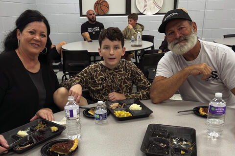 Slate Nickell hosted his grandparents Janet and Kenny Nickell.