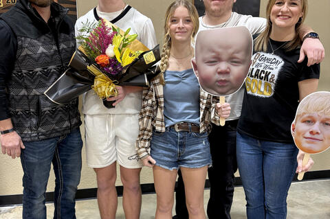 Brayden Holloway and his family