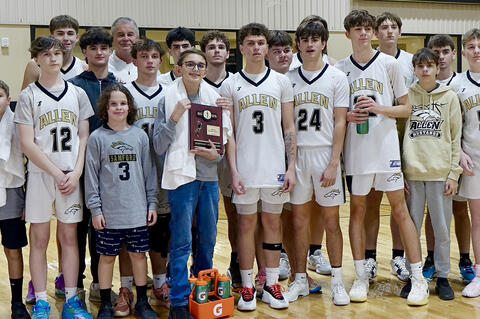 Bryar Ward, Trevor Tillery, Creed Sanford Garrett Delany, Brax Wofford, Cruz Garrett, Deacon Sanford, Coach Greg Mills, Jax Watkins, Daigan Fisher, Gauge Lockhart, Kayd Bell, Landin Tenequer, Cash Roberson, Bodee Garrett, Jake Matthews, Kamden Adams, Gus 