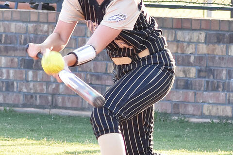 Tresley Mowdy lays down a bunt in a recent game.
