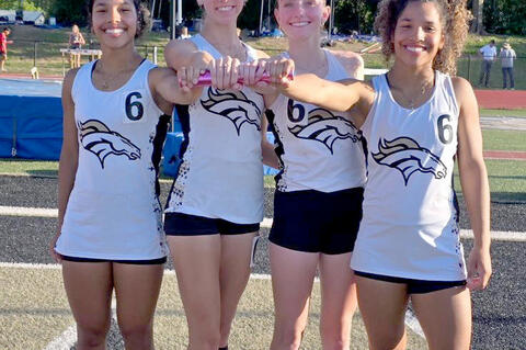 The relay team of Keilee Byrd
