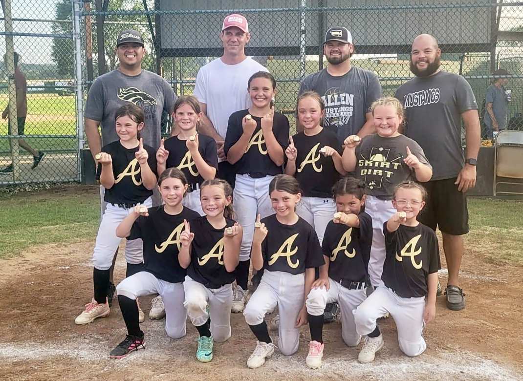 The Allen Little Mustangs Coach Pitch team brought home the championship rings from the Stuart tournament this weekend
