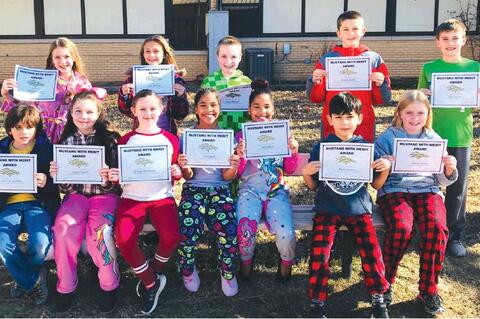 Honored for the month of December for their Empanty were Chritian Watham, Sophie Cassell, Grasyn Whitehead, Kiara Byrd, Kellee Byrd, Mario Gonzalez, Cameron Batey, back row Christina House, Lesli Williams, Dillon Maxwell, Kamden Adams and Brax Wofford