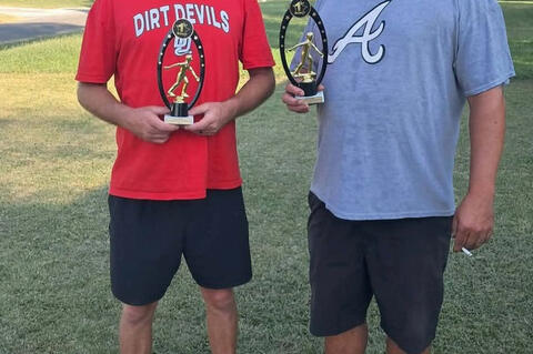 Congratulations to Daniel Cummings and Chad Tillery, winners of the Horsewhe tournament during the Mustang Block Party