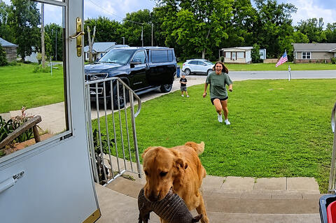 Alycia Napier became famous this week – very unintentionally – when her Golden Retriever named Bingo caught an armadillo and decided to take it into the house. The event was caught on her door camera and has been replayed millions (literally millions) of times on Facebook and YouTube and shown on television stations here in Oklahoma, as well as Dallas, Chicago and it even made Inside Edition. That’s a hard way to get your 15-minutes of fame, Alycia!