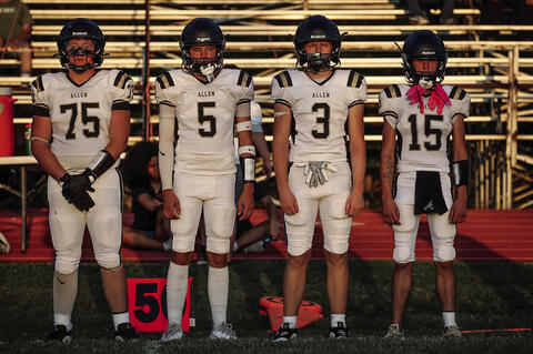 Team Captains for a recent game Ford Bell, Breken Woodward, Hunter Langley and Braydon Smart