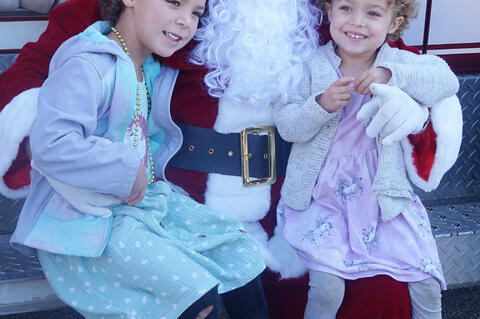The Jensen sisters enjoyed a visit with Santa!