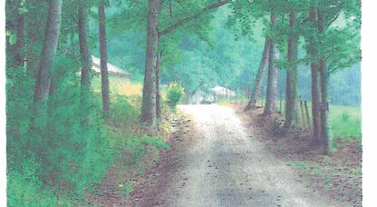 Homeward bound in 1865, the lane that led home.