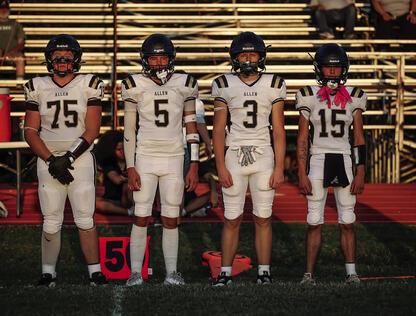 Team Captains for a recent game Ford Bell, Breken Woodward, Hunter Langley and Braydon Smart