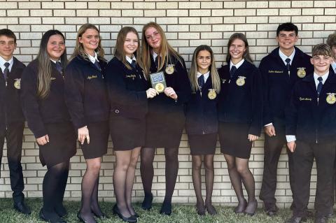 Making the recent trip to the Regional Contests were Allen FFA members Ayden Moore, Bryar Blessing, Zoey Ables, Ayla Manuel, Harley Langley, Cameron Batey, Amy Cable, Cobi Frederick, Breken Woodward, Tyson Lindsey, Dyson Box, and Kingston Prentice.