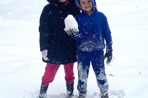 Anniston and Jeter King had a great time in our recent snow.