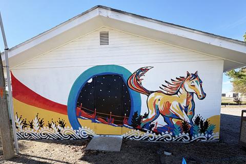 The Allen City Park has a new interactive mural