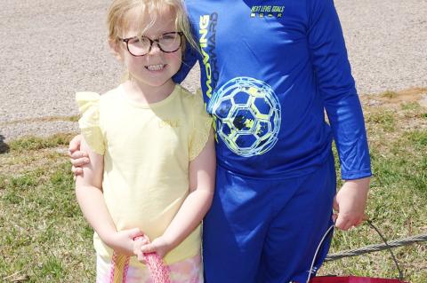 Leona and J Scott always nake a special trip to Allen for the annual egg hunt.