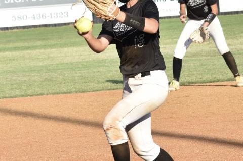 Cami Frederick in the circle at a recent game.