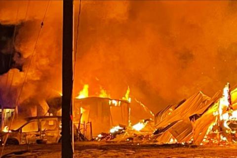 Family Home Destroyed in Calvin Fire