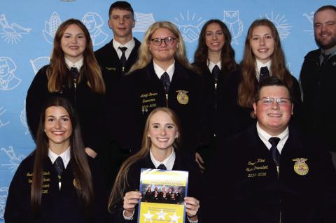 On August 27th the Allen FFA Officer Team attended the Southeast Area COLT Conference in McAlester for a chapter officer training. Allen officers for the 2025-26 school year are President - Taylor Batey, Vice President - Cooper Newberry, Secretary - Cami 