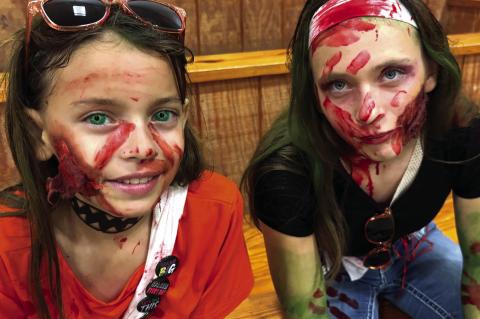 2 of the scarrier Zombies look like they had a rough day. Christina Spray