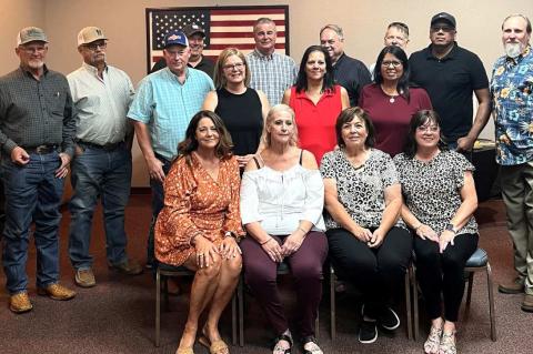 Allen grads from the Class of 1983 met Friday evening at the Ada Elks Lodge. Enjoying time together were (front, left to right) Kay Howard Heck, Amanda Barnes, Cindy Pegg Kile and Angi McFerran Budinsky; (center) Dale Orr, Traci Bullard Runge, Selina Knighten, and Brenda Postoak Stephens; (back) Brent Bain, David Wallace, Farrell Raney, Greg Mills, Jimmy Johnson, Carlous West, Rodney Stick and Doug Somerhalder.