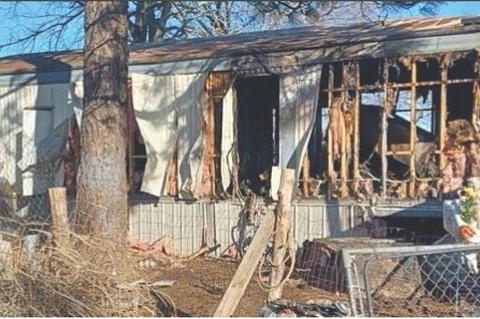 Fire Consumes mobile home