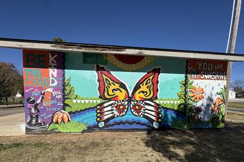 The Allen City Park has a new interactive mural