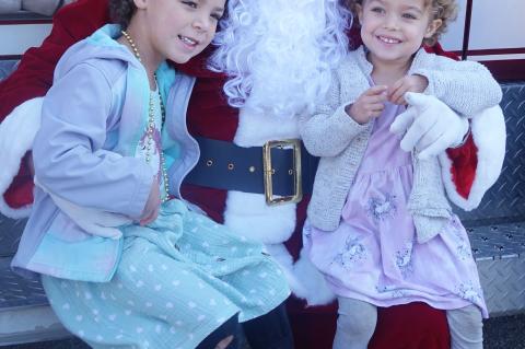 The Jensen sisters enjoyed a visit with Santa!