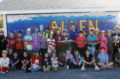 The Allen City Park has a new interactive mural