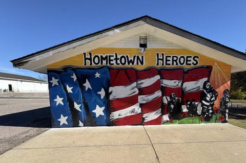 The Allen City Park has a new interactive mural