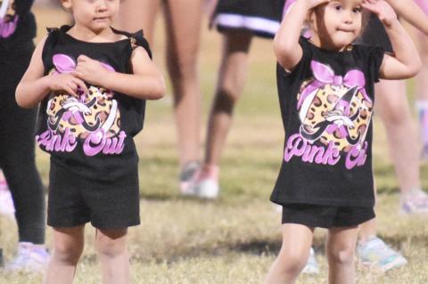 Pink Out Cheer Clinic performance