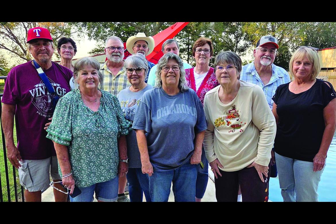 The Allen Class of 1975 gathered recently for a reunion at the home of Larry and Paula Colbert. picturedL-R Tony Walker, Barbara “Williams” Falsarella, Paula “Yount” Colbert, Larry Colbert, Jerri K “Prentice” Starns, Roger Byrd, Kathy Cagle, S