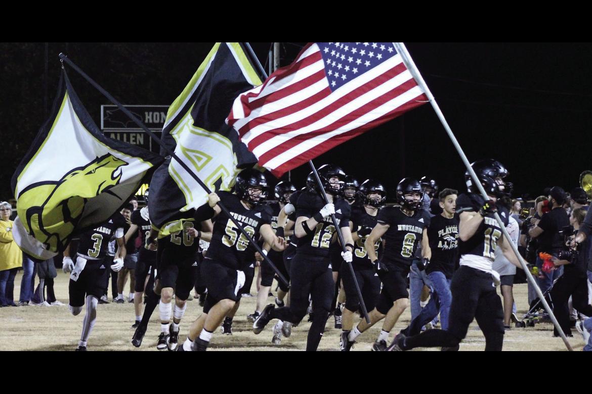 The Mustangs hit the field before their nail biting 31-26 comeback win over Woodland last Friday. The Mustangs hit the field before their nail biting 31-26 comeback win over Woodland last Friday.